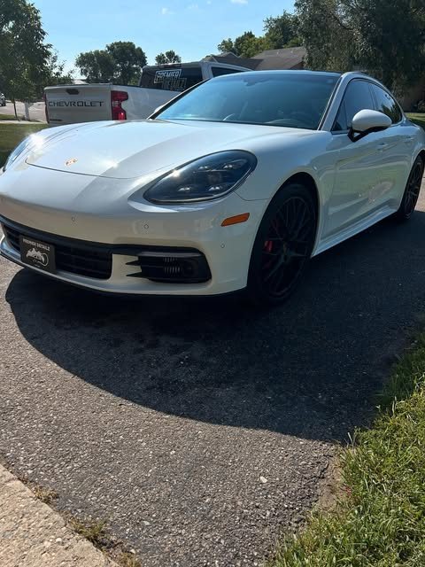White Porsche Panamera after a detail